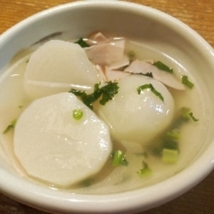 カブと卵の中華スープ